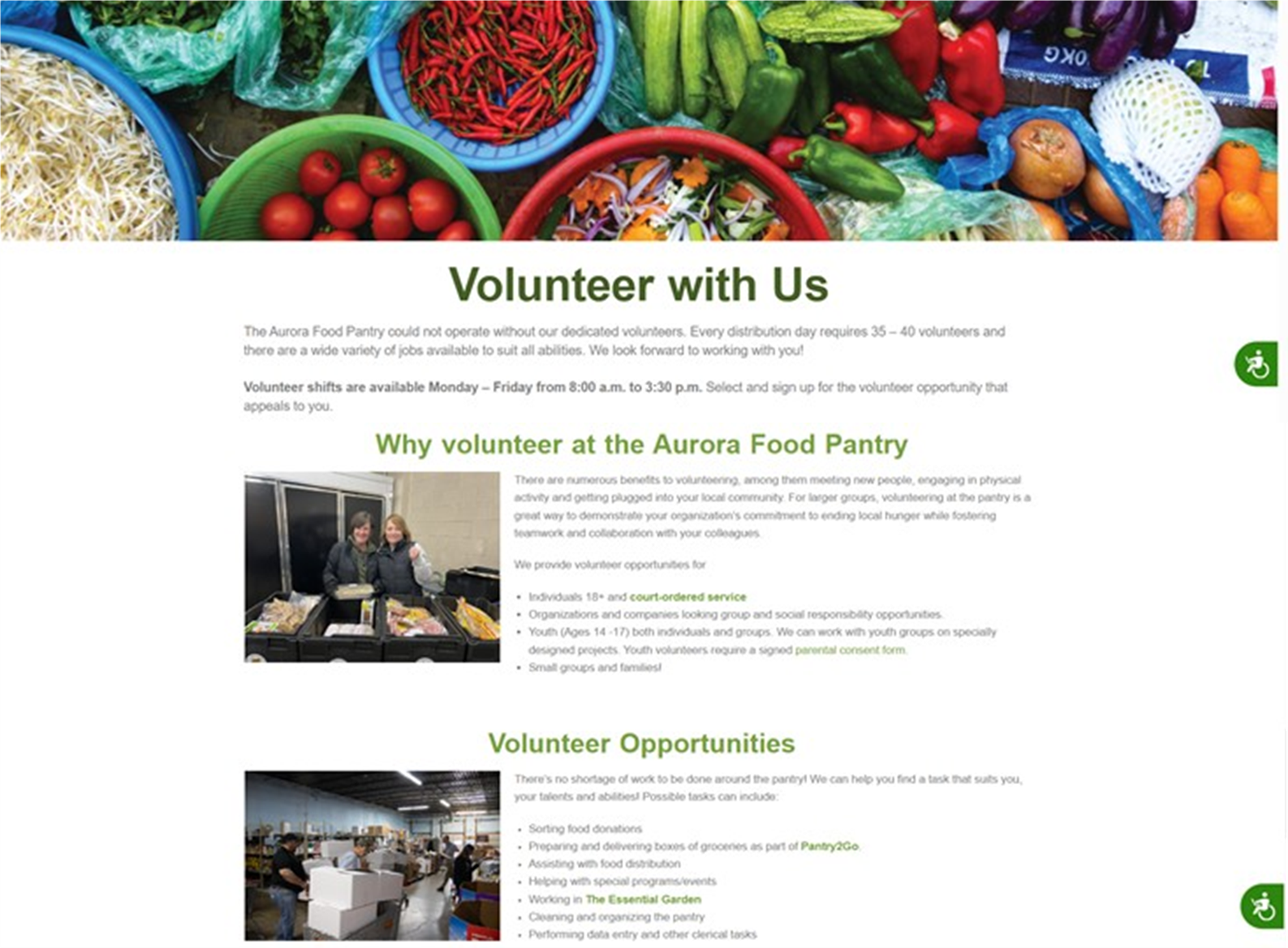 Aurora Interfaith Food Pantry - Community Service Project