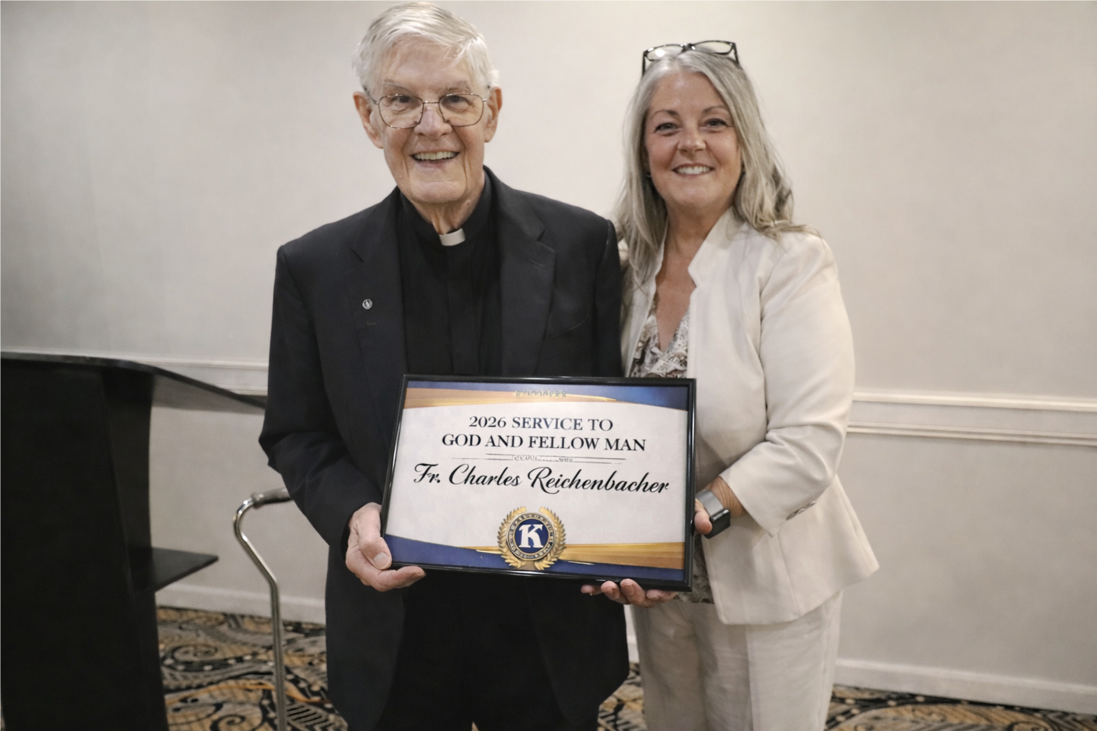 "God & Fellow Man" 2025 recipient the Rev. Charles  Reichenbacher 