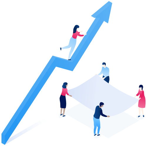 Chart showing increasing members from using membership software.