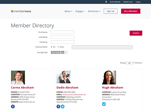 member profile