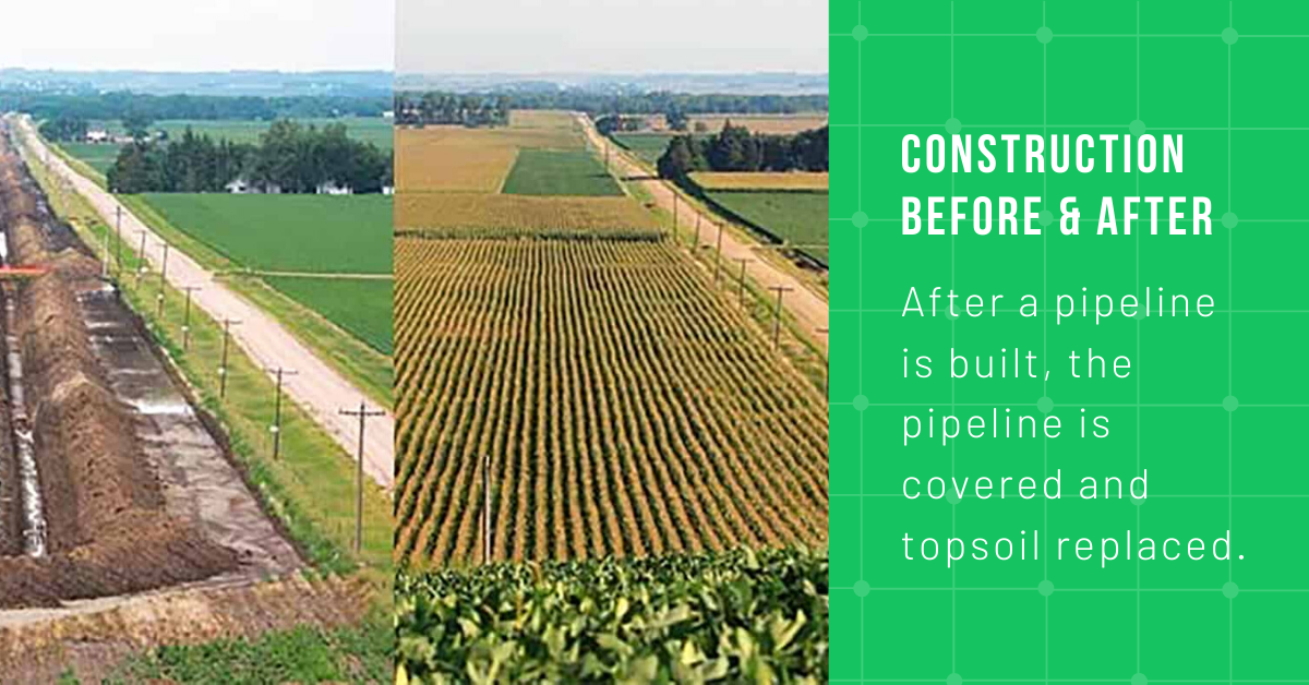 Pipeline Construction Before and After