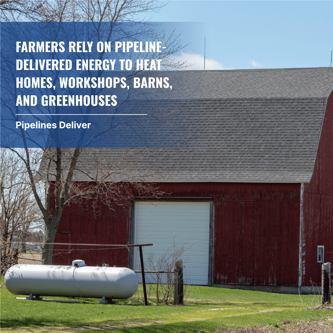 Farmers Rely on PIpeline-Delivered Energy to Heat Homes, Workshops, Barns, and Greenhouses