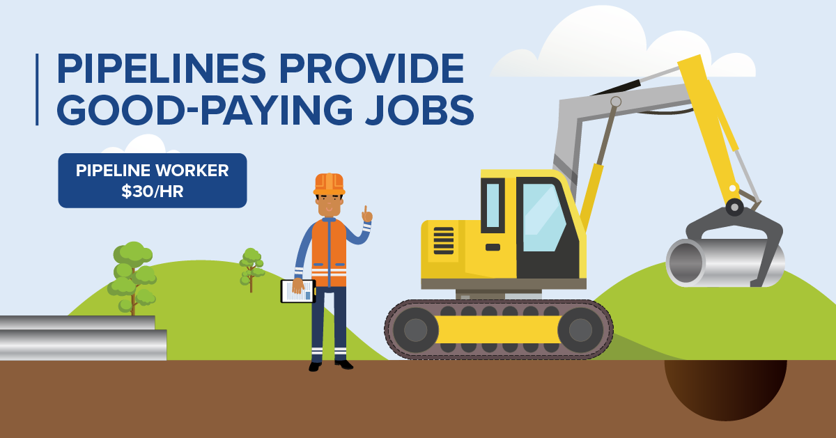 Pipelines Provide Good-Paying Jobs