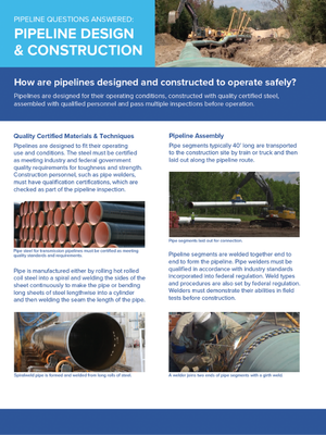 Pipeline Questions Answered: Pipeline Construction and Design