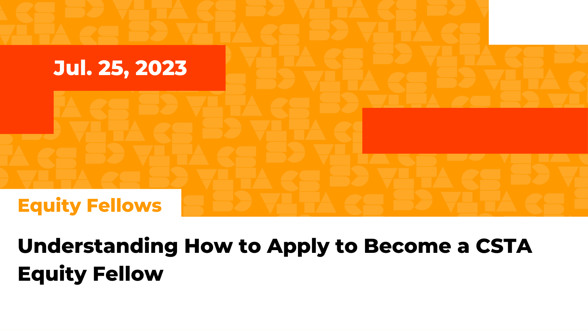 Understanding HOW to APPLY to a CSTA Equity Fellow Computer