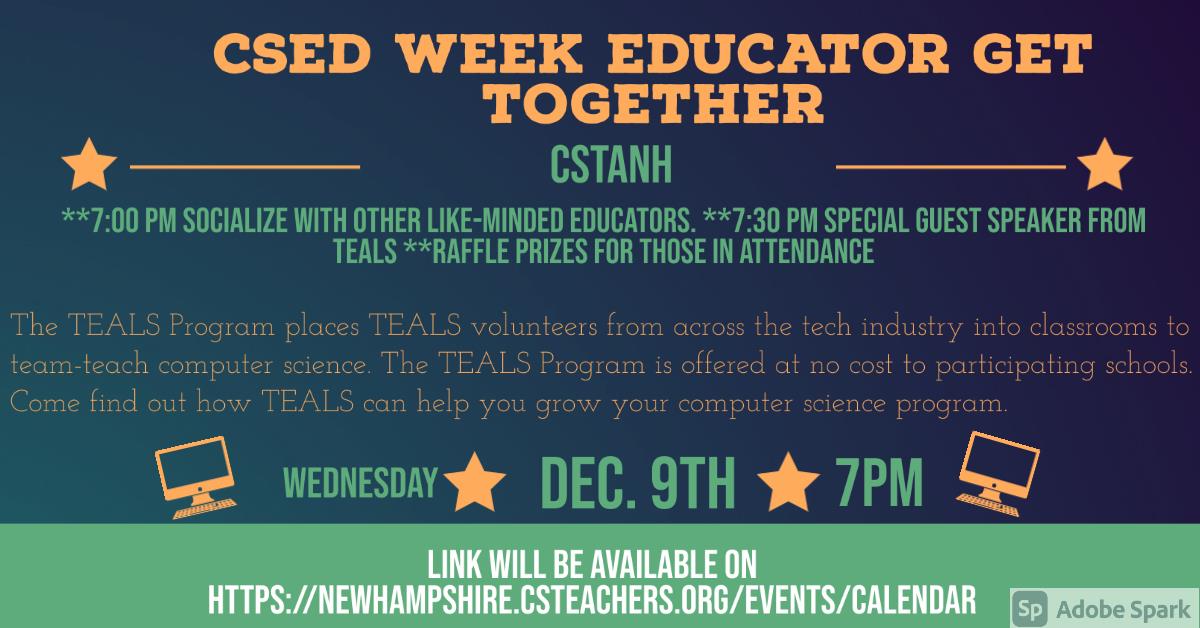 CSTANH CSED Week Get Together CSTA New Hampshire