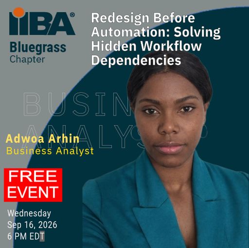 Bluegrass IIBA - Redesign Before Automation: Solving Hidden Workflow Dependencies