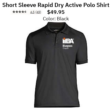 Men's Black Short Sleeve Rapid Dry Active Polo Shirt