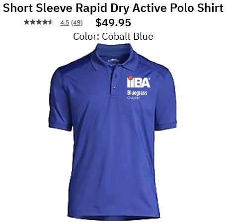 Men's Blue Short Sleeve Rapid Dry Active Polo Shirt