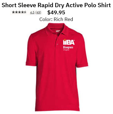 Men's Red Short Sleeve Rapid Dry Active Polo Shirt