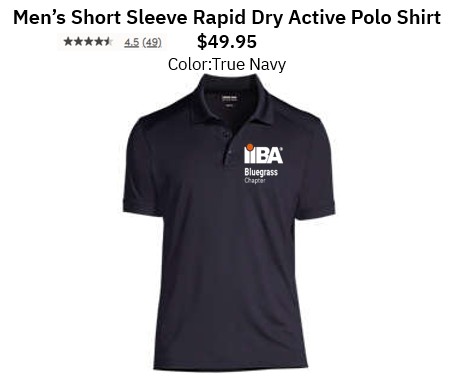 Men's Navy Short Sleeve Rapid Dry Active Polo Shirt