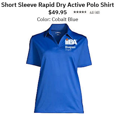 Women's Blue Short Sleeve Rapid Dry Active Polo Shirt