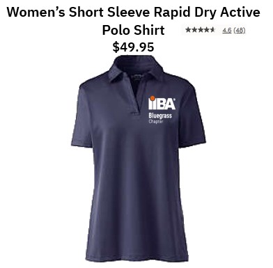 Women's Navy Short Sleeve Rapid Dry Active Polo Shirt