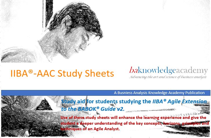 IIBA Agile Analysis Study Sheets