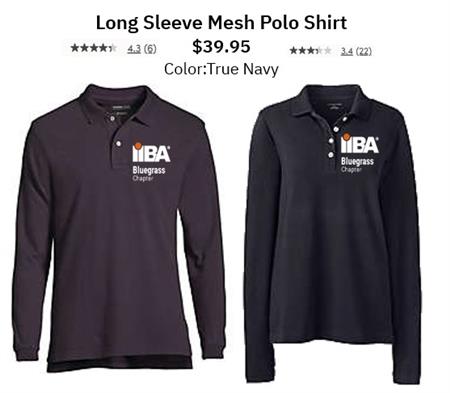 Long Sleeve Mesh Polo Shirt