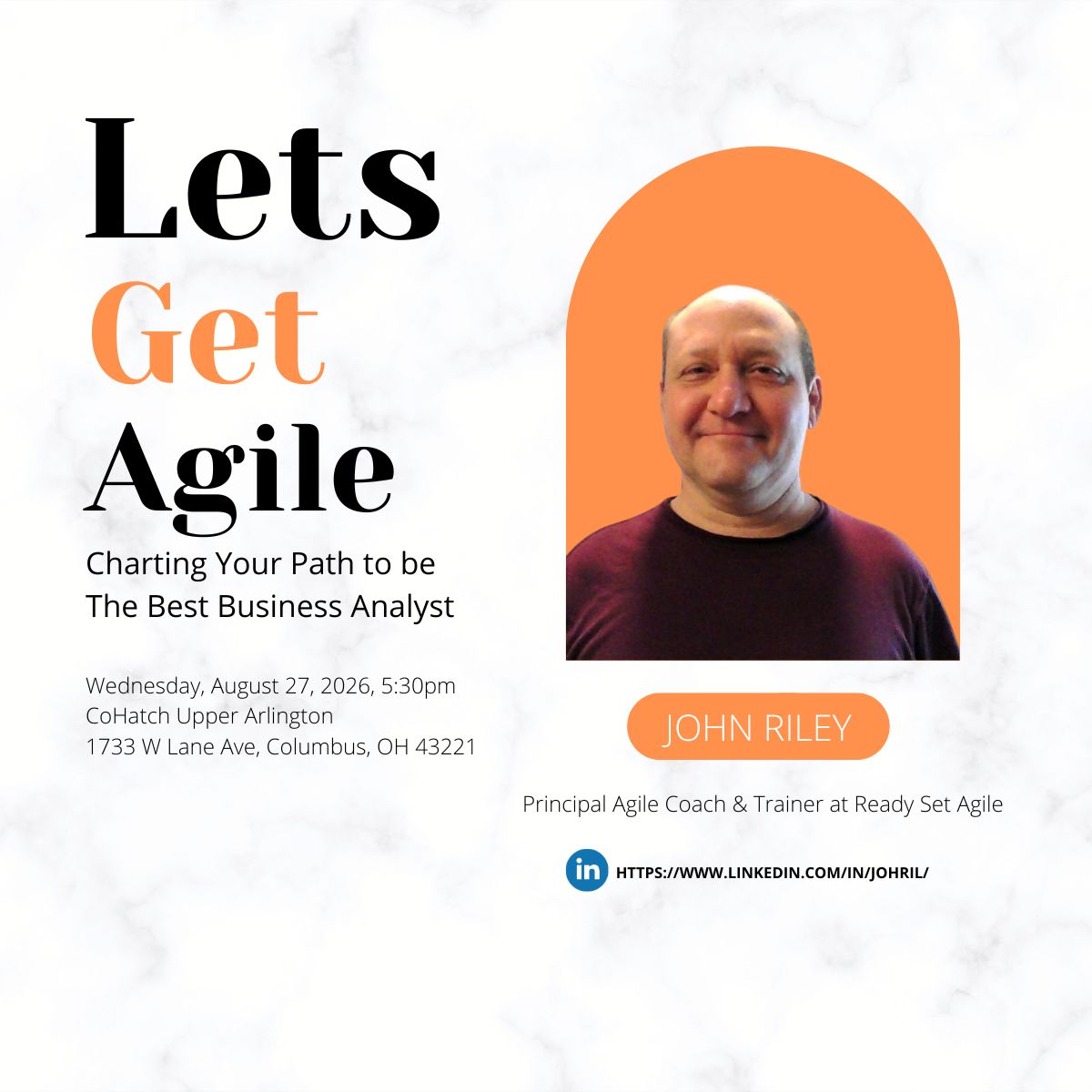 August IIBA Columbus Chapter Meeting (In-Person Event)