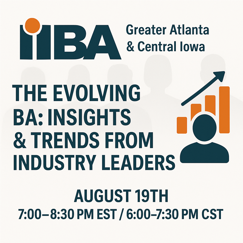 IIBA RTP Partner Event - AUG 19, 2025,7:00 PM - 8:30 PM