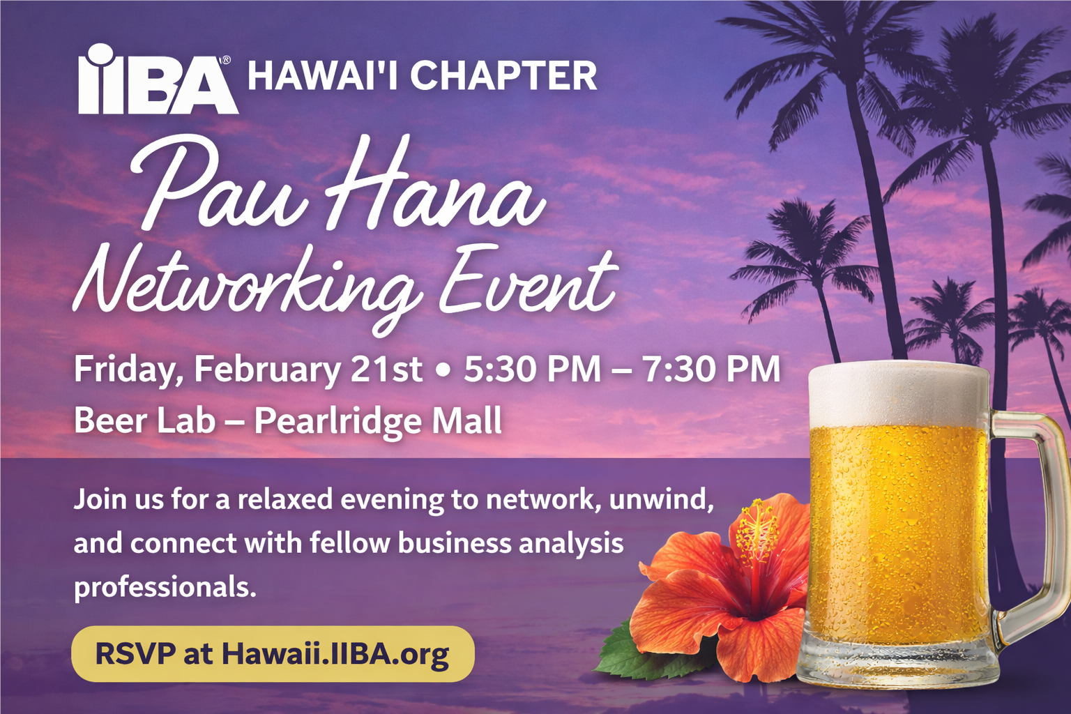 IIBA Hawaii Pau Hana and Connection
