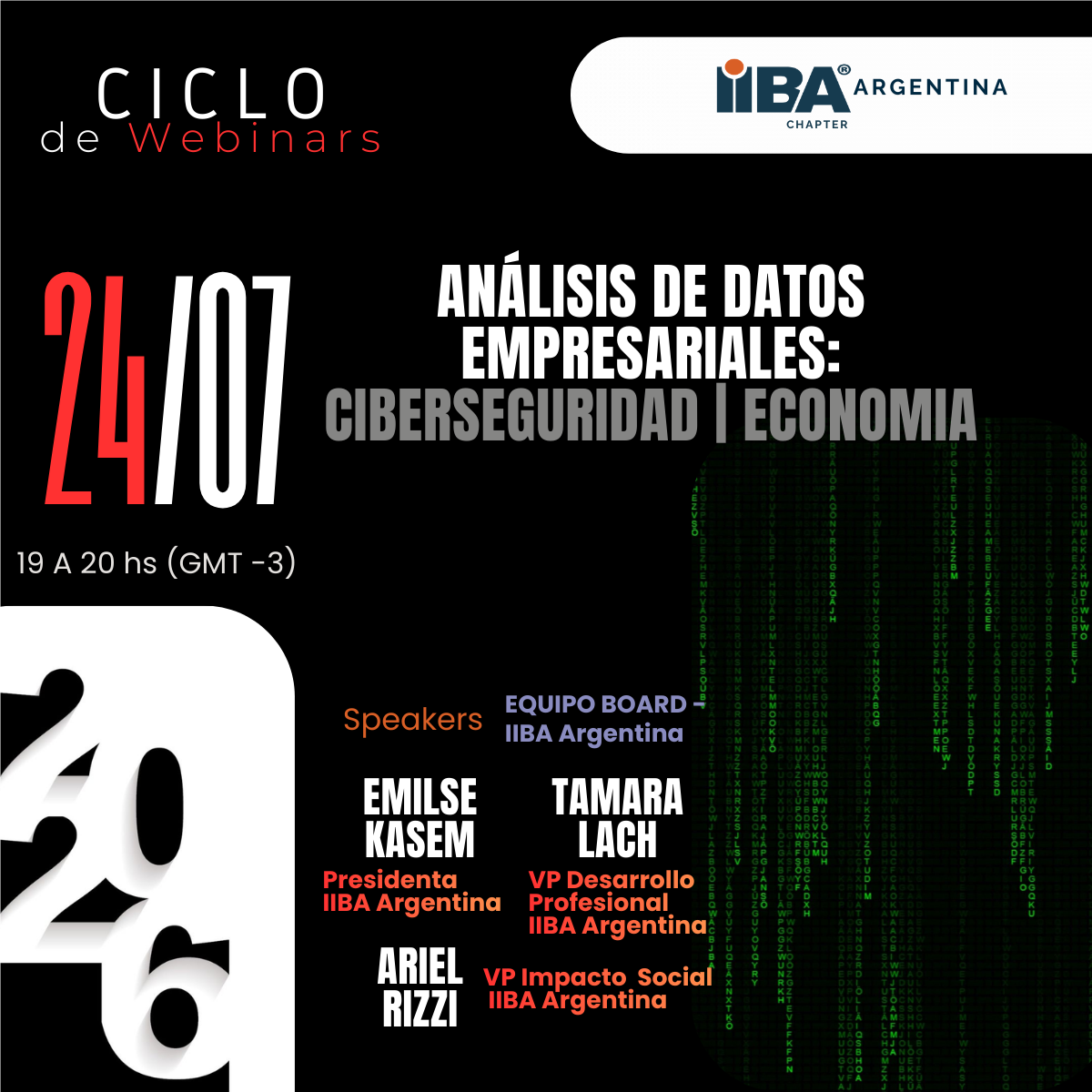 Webinar IIBA Argentina - Análisis de Datos Empresariales: Ciberseguridad y Economía