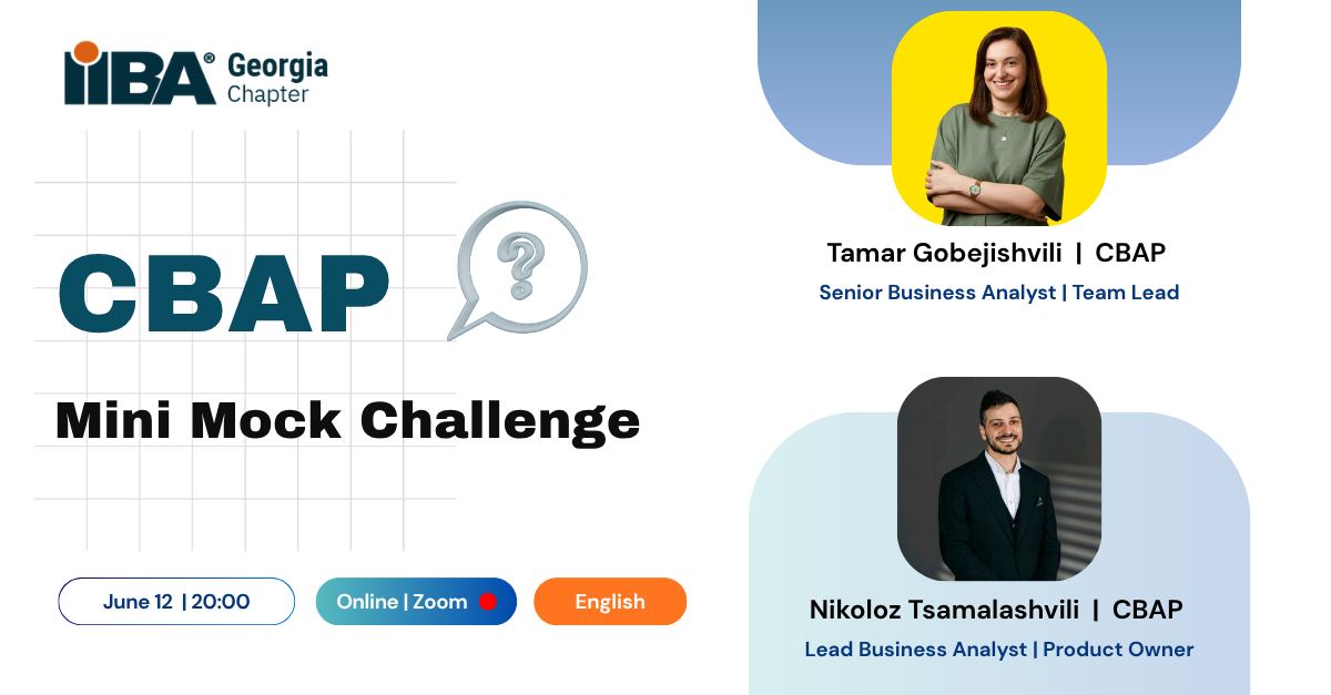 CBAP Mini Mock Challenge | IIBA Georgia | Georgia