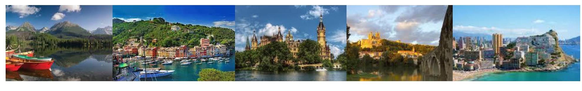 A castle on a lake
Description automatically generated